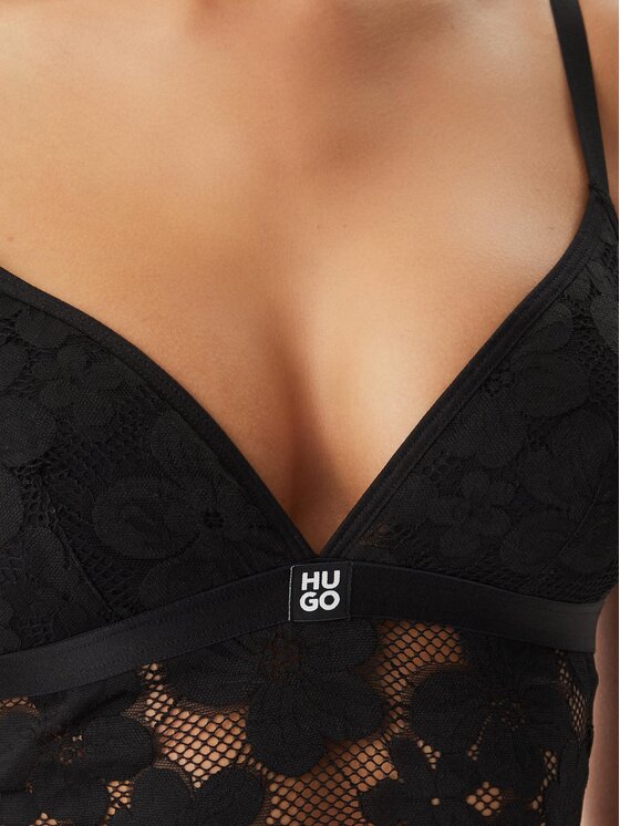HUGO HUGO Боди Bloom 50561602 Черен