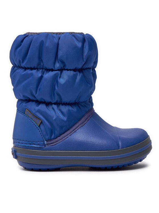 Cizme de zăpadă Crocs Winter Puff Boot Kids 14613 Cerulean Blue/Light Grey