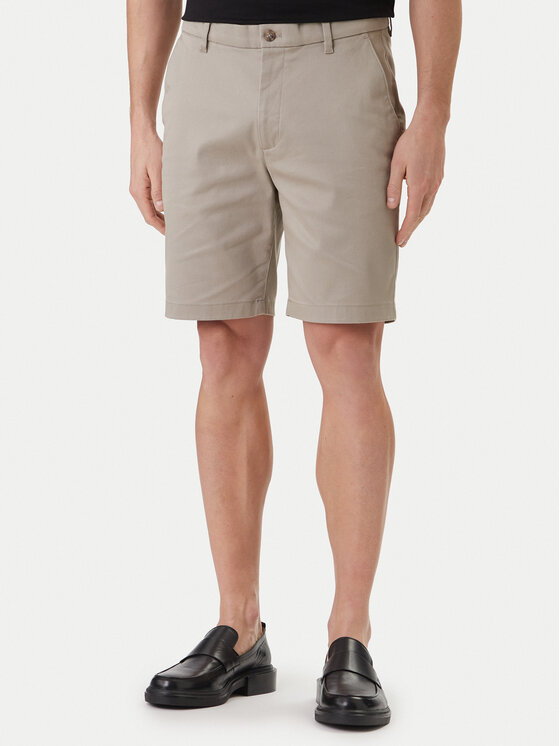 Calvin Klein Pantalon scurți din material LV04LF601G Kaki Regular Fit