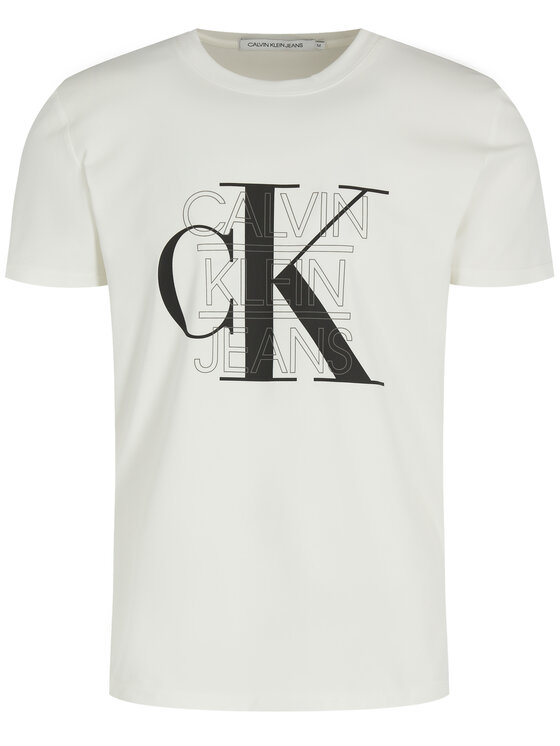 Calvin Klein Jeans Calvin Klein Jeans Póló CK Graphic J30J314229 Fehér Slim Fit