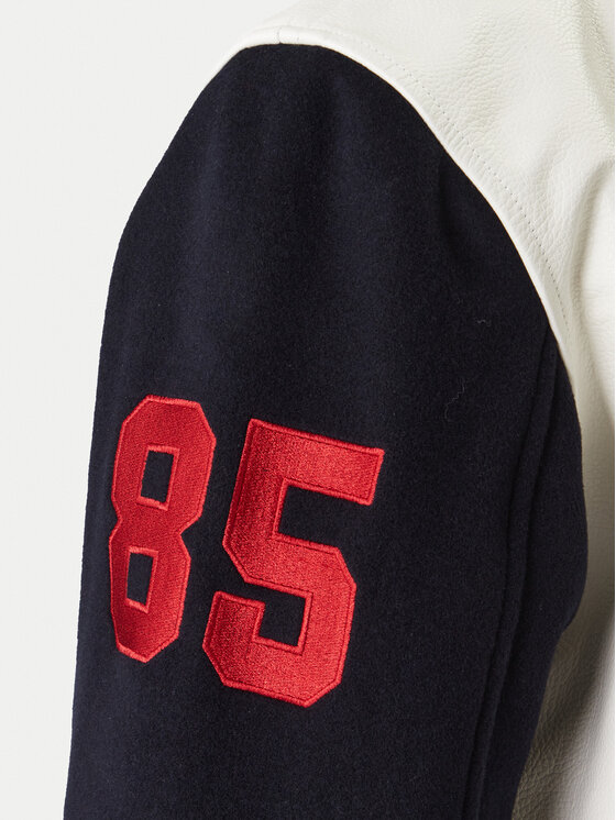 Tommy Hilfiger Tommy Hilfiger Bundy bomber Varsity MW0MW41866 Écru Regular Fit