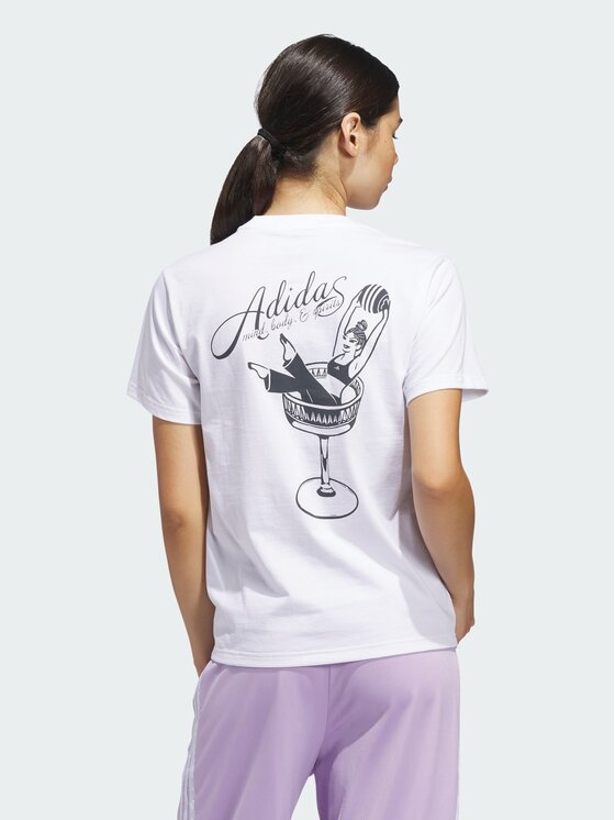 adidas adidas T-Shirt MIND BODY & SPIRIT(S) GRAPHIC Biały Regular Fit