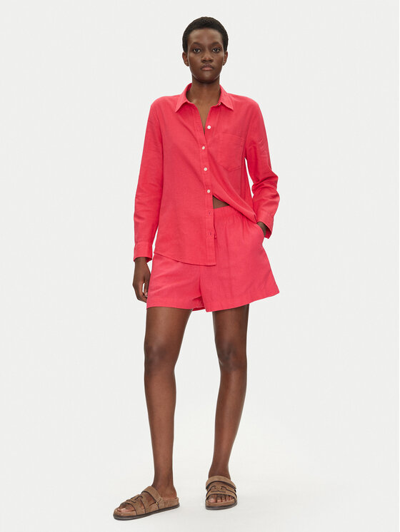 Gap Gap Pantalon scurți din material 713386-02 Roz Regular Fit