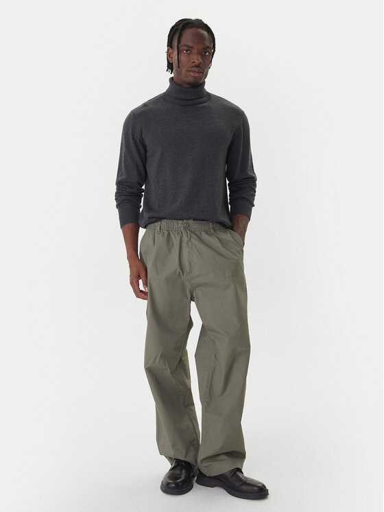 Jack & Jones Jack & Jones Spodnie materiałowe Owen Cade 12282385 Zielony Baggy Fit