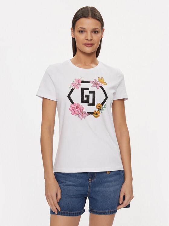 Gaudi T shirt 411BD64022 Blanc Regular Fit Modivo