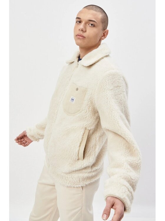 Lee Lee Giacca di transizione 91B SHERPA JACKET Beige Regular Fit