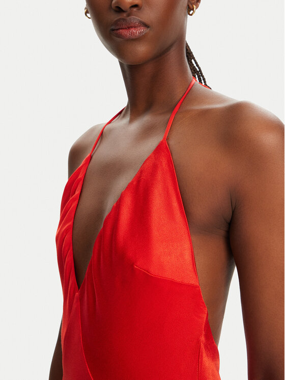 BARDOT BARDOT Večerna obleka YVE Halter 59315DB Rdeča Slim Fit