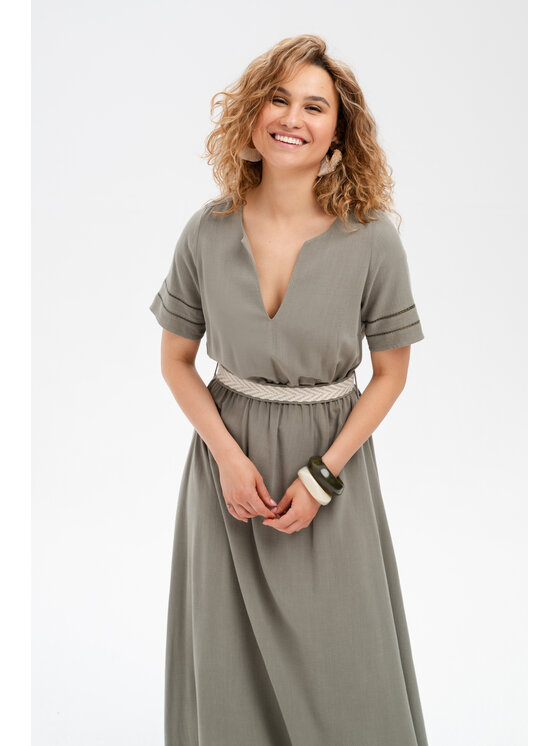 blue shadow blue shadow Sukienka codzienna Fajana Khaki Regular Fit