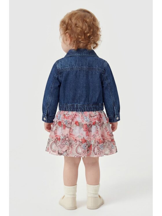 Guess Kids Guess Kids Každodenní šaty 183319 Modrá Classic Fit