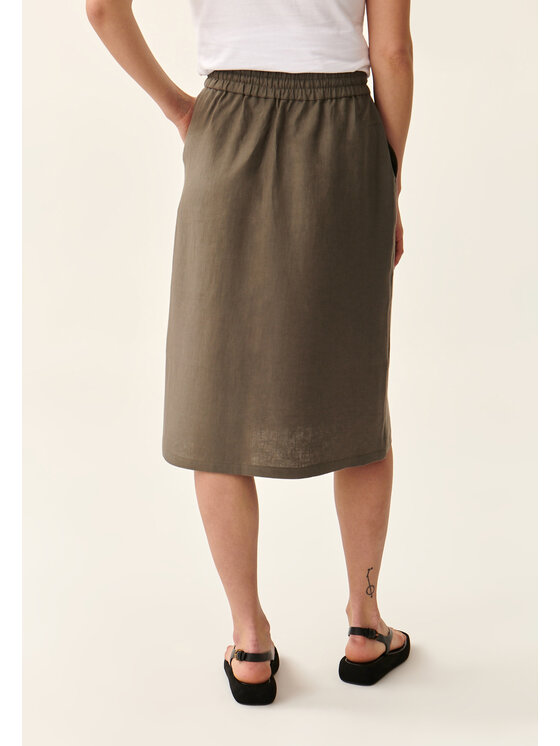TATUUM TATUUM Midi sukně KOLIKO Khaki A-Line Fit