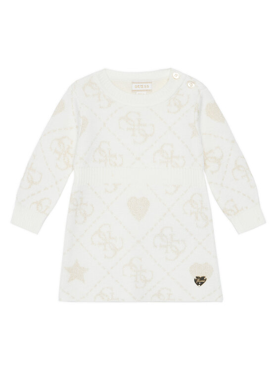 Guess Guess Úpletové šaty A5BK02 Z39N0 Béžová Regular Fit