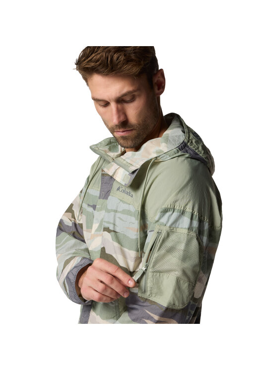 Columbia Columbia Kurtka przejściowa Columbia Challenger II Novelty Windbreaker Jacket Zielony Regular Fit