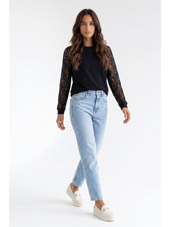 FIGL FIGL Blúzka M1352 Čierna Regular Fit