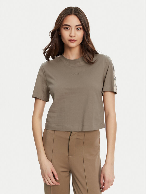 Guess Guess T-Shirt V3RI08 I3Z14 Brązowy Regular Fit
