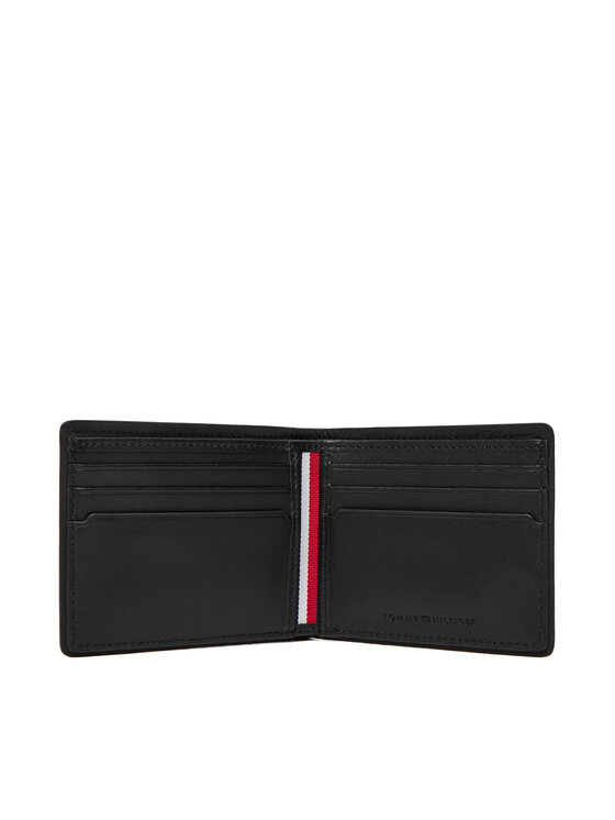 Tommy Hilfiger Tommy Hilfiger Veliki muški novčanik Th Corp Mini Cc Wallet & Clip AM0AM13607 Crna
