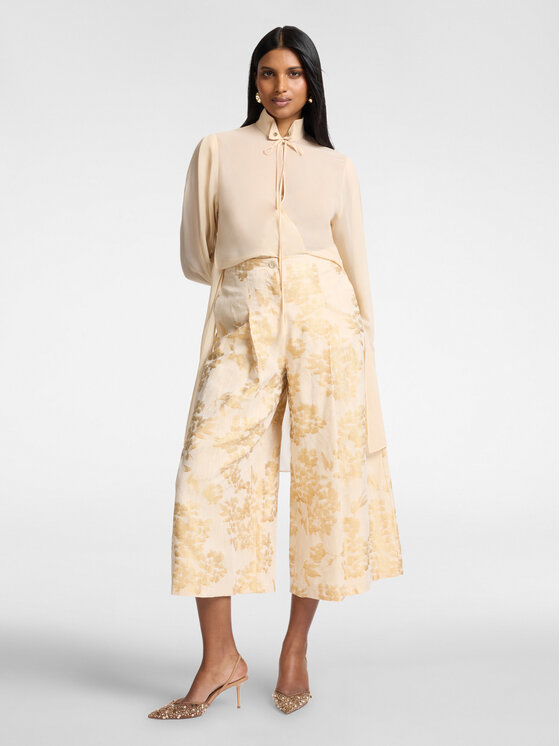 Elena Mirò Elena Mirò Camicia 5022Z000027N012 Crema A-Line Fit