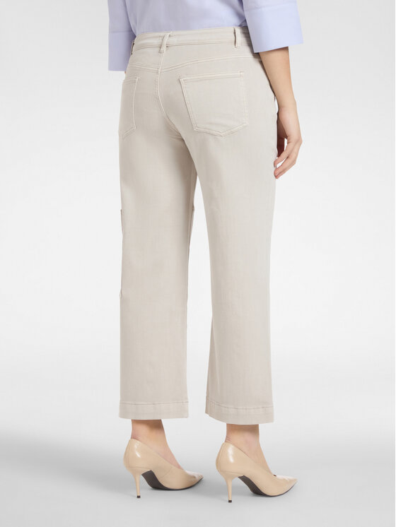Elena Mirò Elena Mirò Spodnie materiałowe P185P000421N0A3 Kremowy Regular Fit
