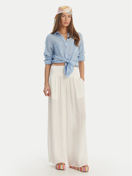 Seafolly Seafolly Hlače Beach Edit 55699-PA Bijela Relaxed Fit