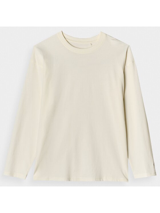 4F 4F Longsleeve 4FWAW24TLONU317 Beżowy Oversize