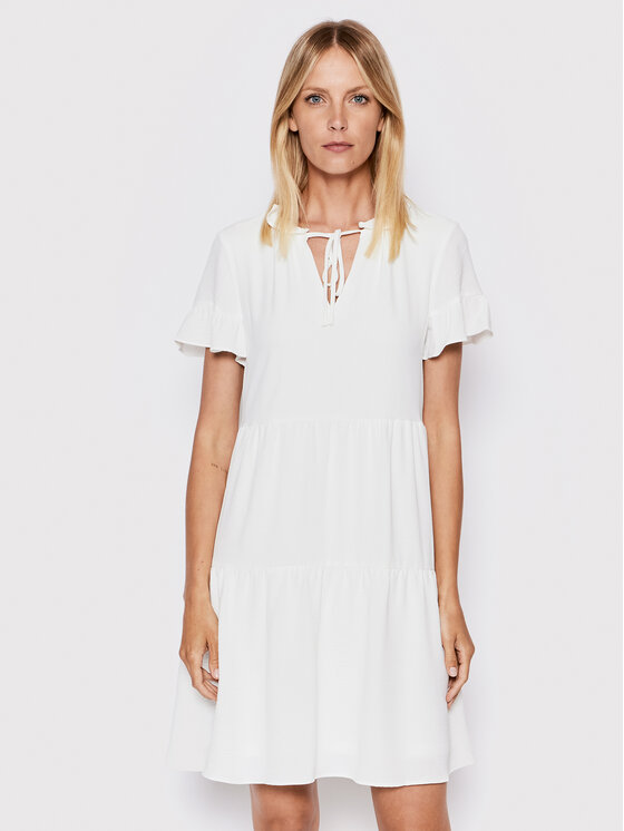 DKNY DKNY Sommerkleid DD2B7670 Weiß Regular Fit