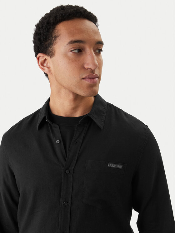 Calvin Klein Jeans Calvin Klein Jeans Πουκάμισο LV04RF121G Μαύρο Regular Fit