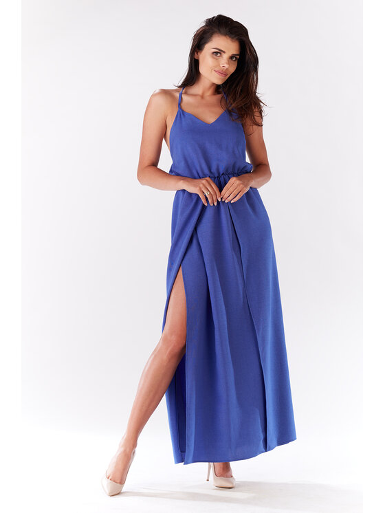 Infinite You Infinite You Sukienka letnia M138 Niebieski Basic Fit