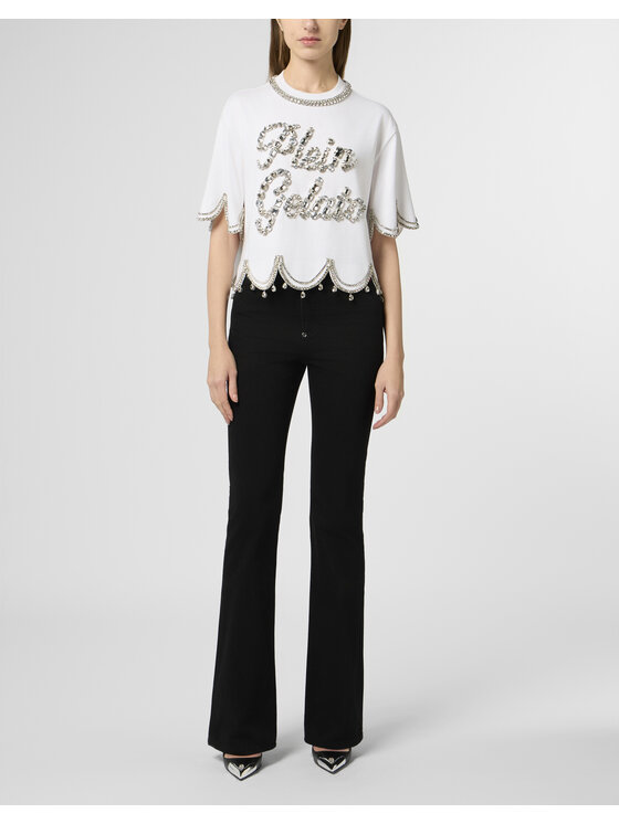 PHILIPP PLEIN PHILIPP PLEIN T-Shirt 30532 Biały Over Fit