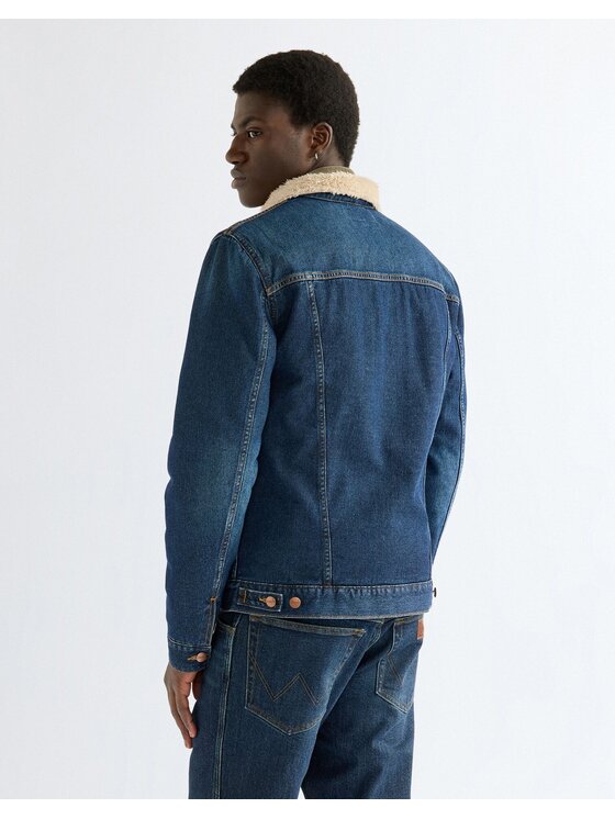 Wrangler Wrangler Kurtka jeansowa 112386933 Granatowy Regular Fit