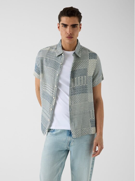 Guess Guess Košile 182675 Modrá Classic Fit