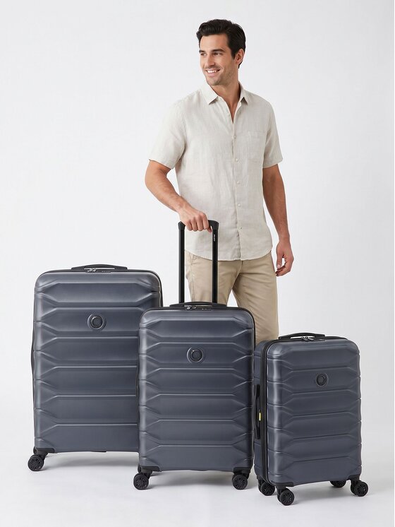 Delsey Paris Delsey Paris Komplet walizek 301416 Niebieski jasny