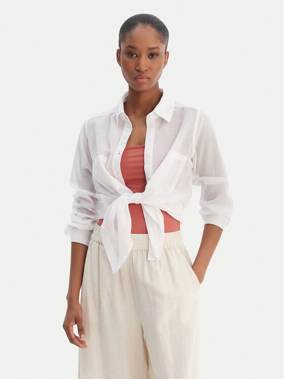 Seafolly Seafolly Camicia Breeze 55428-TO Bianco Regular Fit