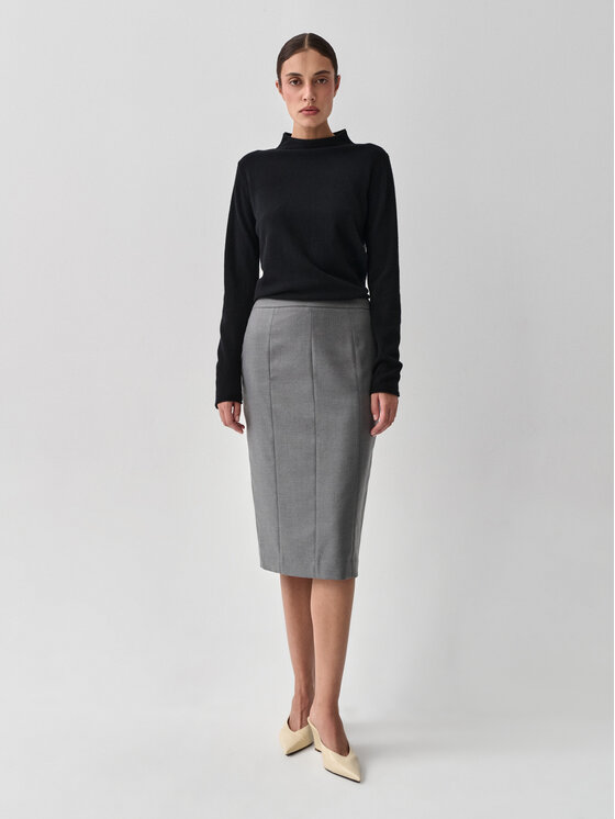 TATUUM TATUUM Spódnica midi LAXI Szary Flare Fit