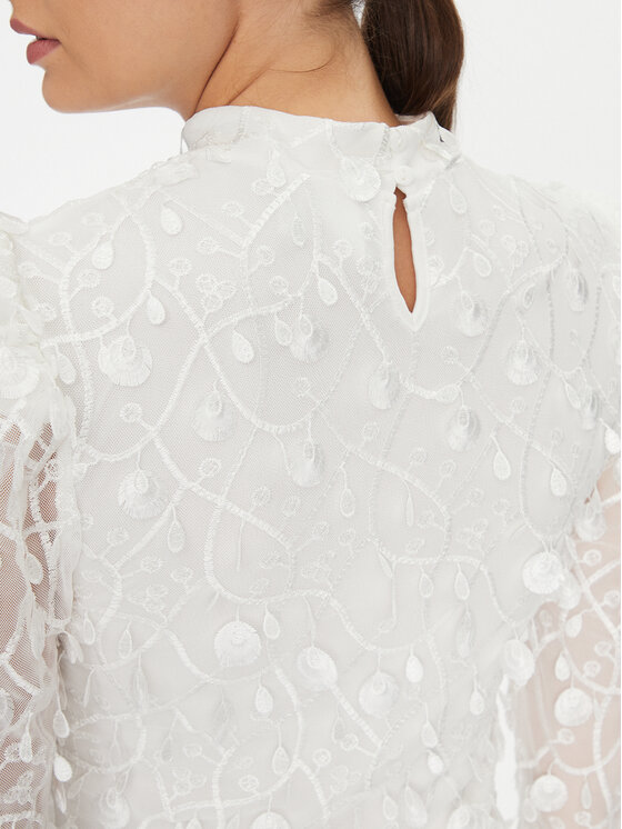 YAS YAS Cocktail obleka 26030914 Bela Slim Fit
