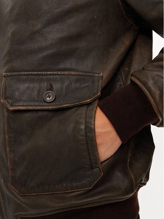 SCHOTT N.Y.C. SCHOTT N.Y.C. Lederjacke LCPILOTUSED Braun Regular Fit