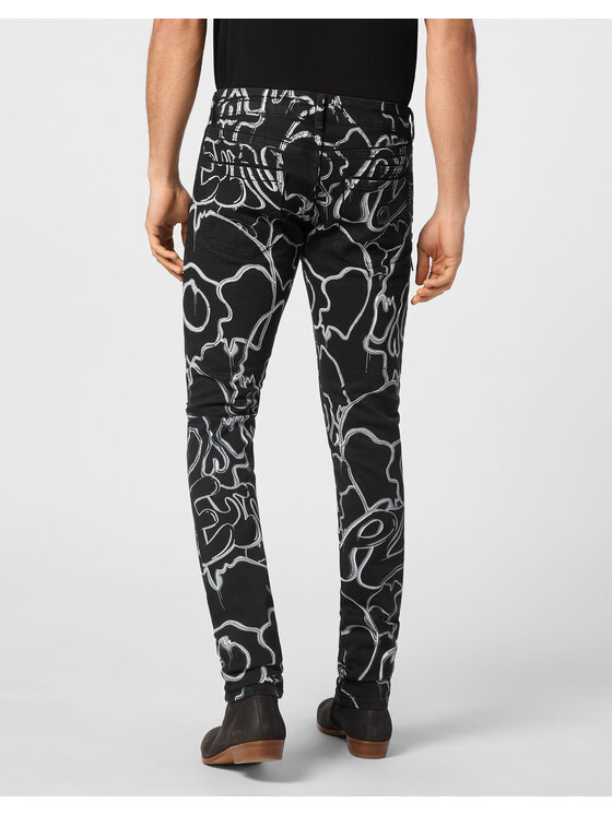 PHILIPP PLEIN PHILIPP PLEIN Džínsy 15951 Čierna Straight Leg