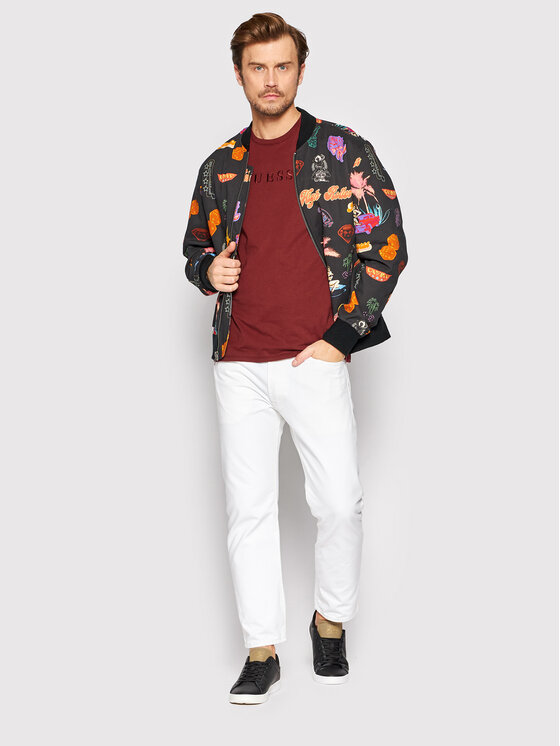 T-shirt M82P64 R7HD0 Bordeaux Regular Fit