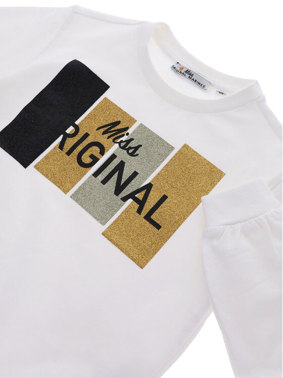 Original Marines Original Marines Світшот DCA3575F Écru Regular Fit