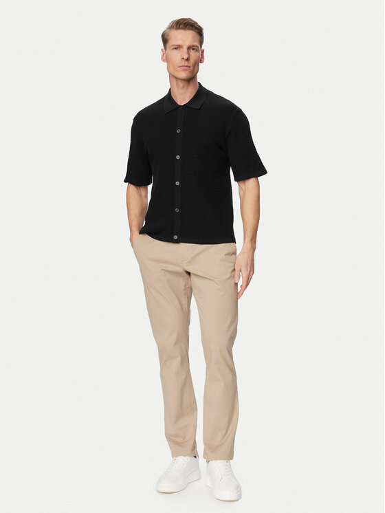 Jack & Jones Jack & Jones Košile Montauk 12293584 Černá Relaxed Fit
