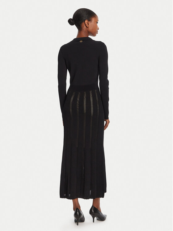 TWINSET TWINSET Φόρεμα υφασμάτινο 252TP3110 Μαύρο Regular Fit
