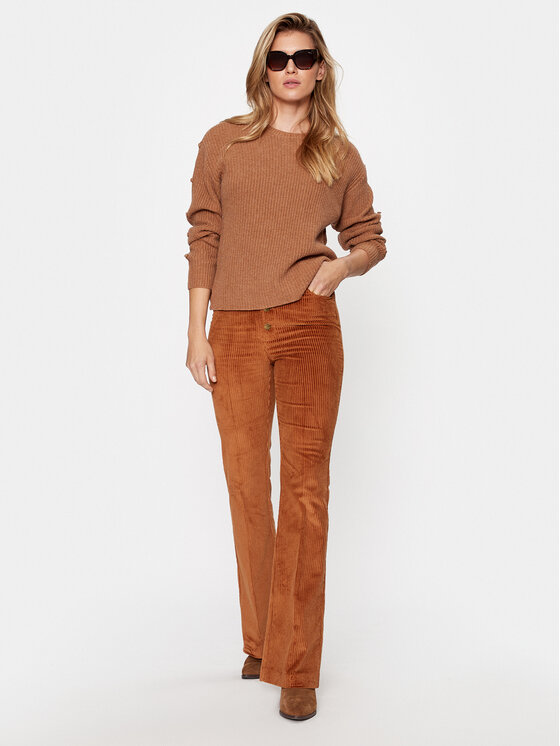 TWINSET TWINSET Hlače iz tkanine 232TT2361 Rjava Regular Fit