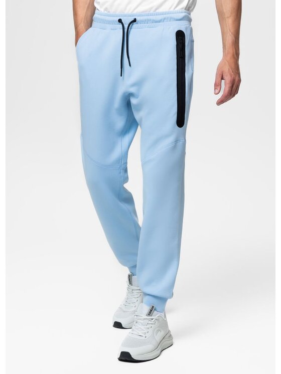 PITBULL PITBULL Spodnie dresowe DOGWOOD POCKET Błękitny Regular Fit