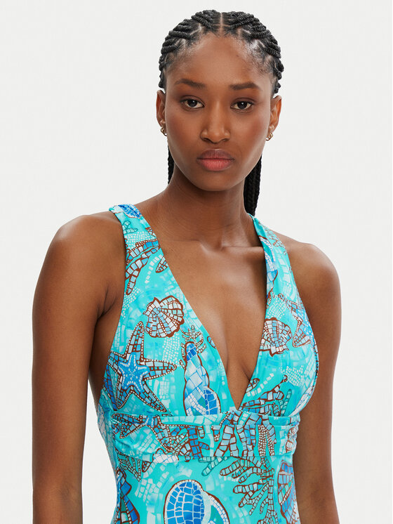 Seafolly Seafolly Jednodílné plavky La Mer 10950-214 Tyrkysová