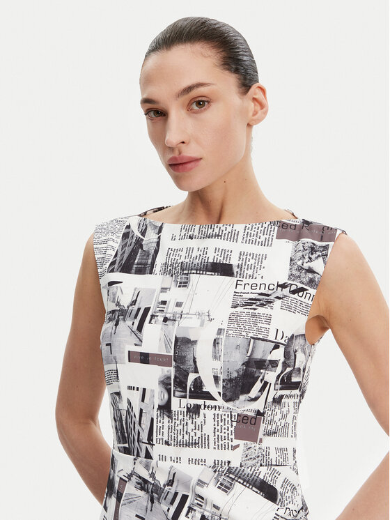French Connection French Connection Rochie cocktail 71YDQ Alb Regular Fit