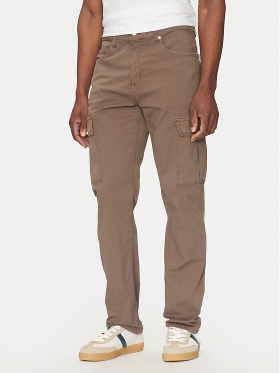 Guess Guess Hlače iz tkanine M5RA68 WGXV1 Rjava Regular Fit