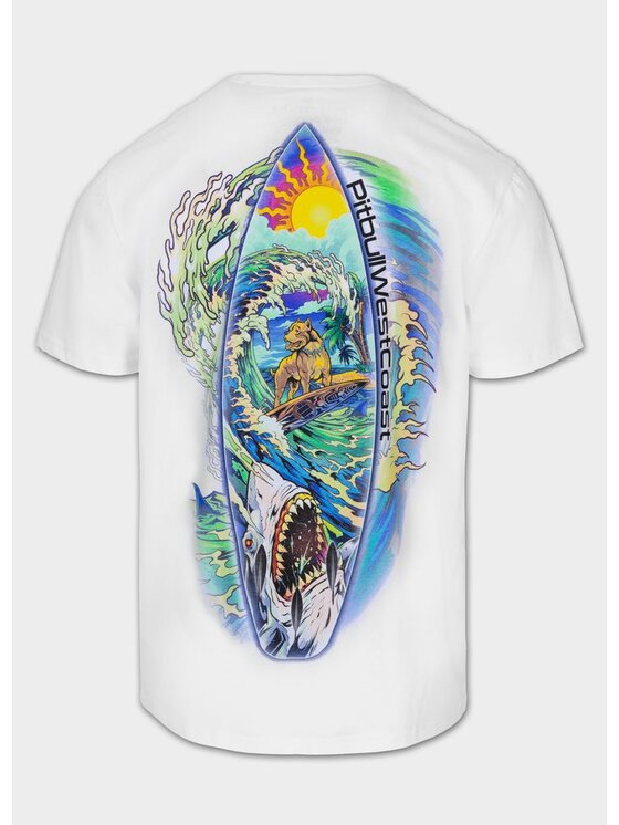 PITBULL PITBULL T-Shirt Camino Biały Regular Fit