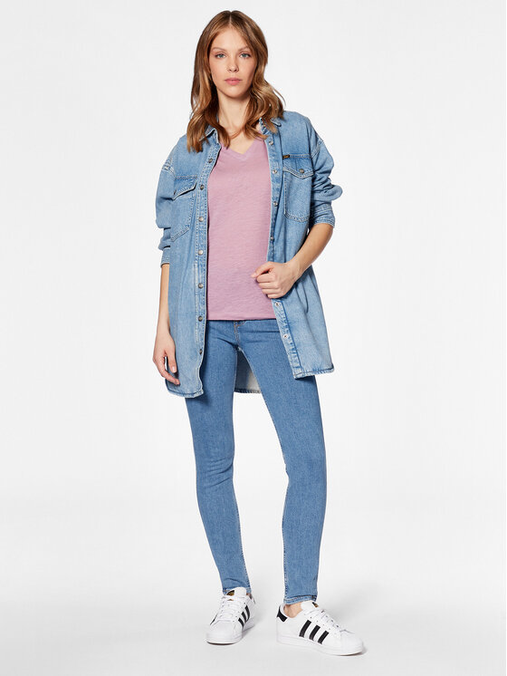 Lee Lee Jeansy Scarlett L626FAB38 112328321 Niebieski Skinny Fit