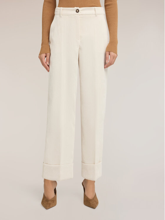 Motivi Motivi Pantaloni di tessuto P08TQ005034N011 Bianco Regular Fit