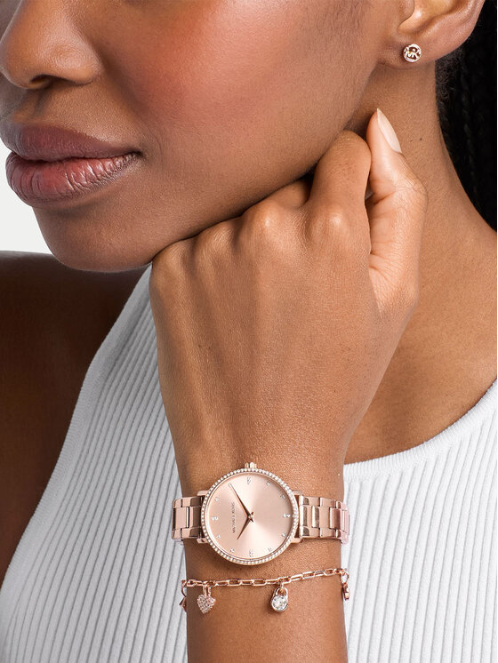 Michael Kors Michael Kors Набір з годинника, браслета та сережок Pyper Gift Set MK7645SET Рожеве золото