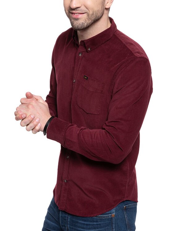 Lee Lee Camicia BUTTON DOWN Rosso Regular Fit