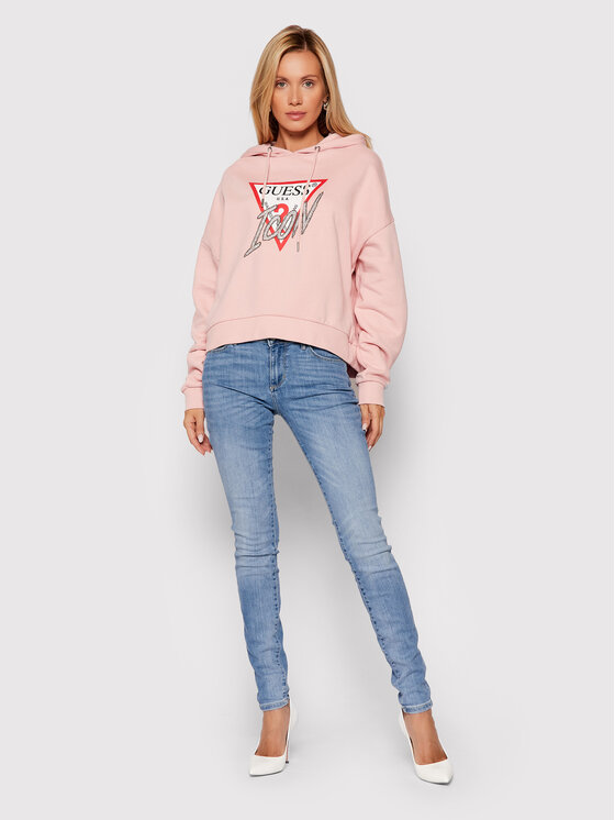 Felpa Icon W1BQ09 K68I1 Rosa Boxy Fit
